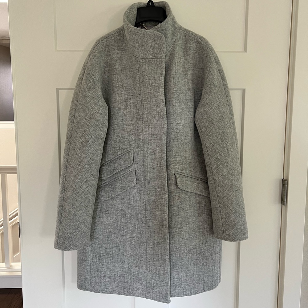 J. Crew Cocoon Coat in Italian Stadium-Cloth Wool